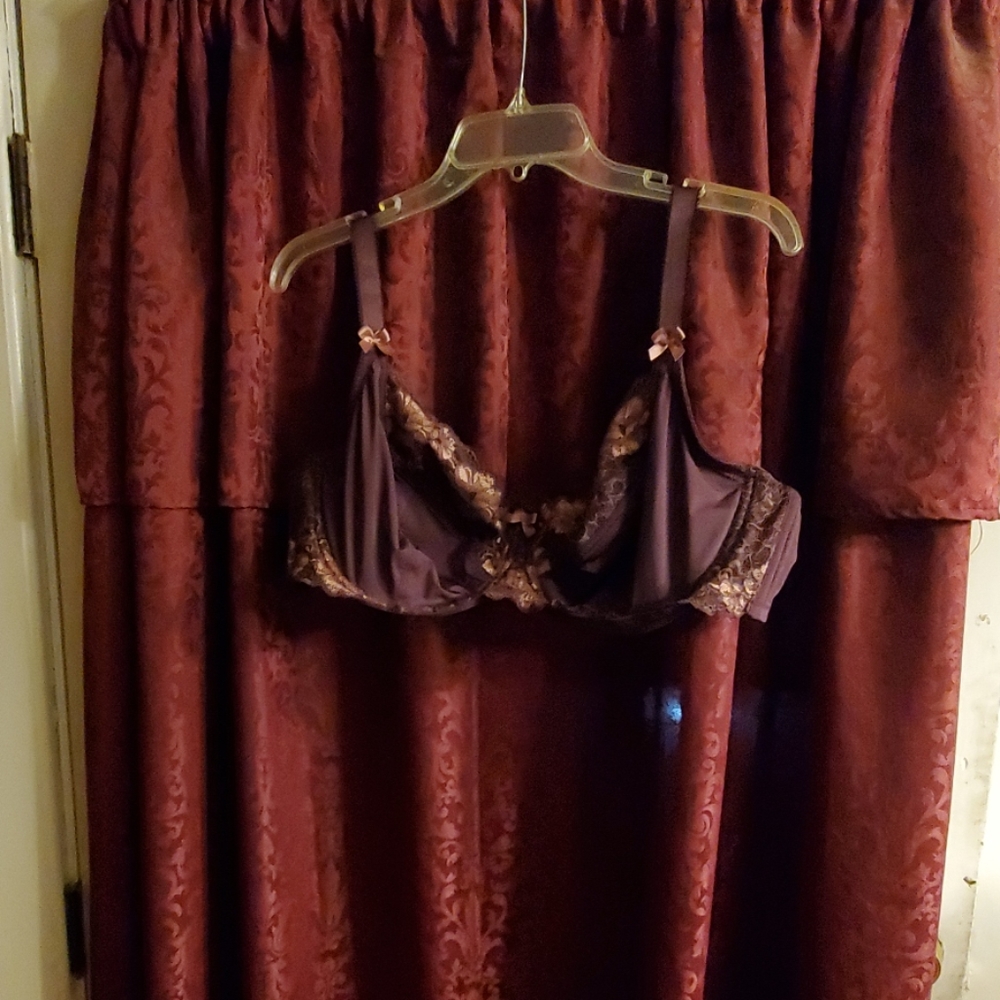 Pink and brown bra